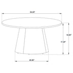 Home & Sleep Outlet - Franklin 36-inch Round Pedestal Coffee Table Grey and Dark Brown