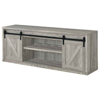 Brockton 2-door Engineered Wood 71-inch TV Stand Grey Driftwood - Home & Sleep Outlet