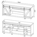 Brockton 2-door Engineered Wood 71-inch TV Stand Grey Driftwood - Home & Sleep Outlet
