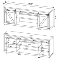 Brockton 2-door Engineered Wood 71-inch TV Stand Grey Driftwood - Home & Sleep Outlet