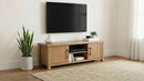 Beasley 2-Door 71-Inch Wood TV Stand Media Console Golden Oak - Home & Sleep Outlet