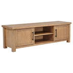 Home & Sleep Outlet - Beasley 2-Door 71-Inch Wood TV Stand Media Console Golden Oak
