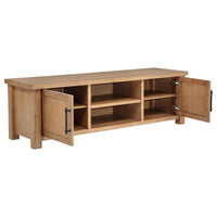 Beasley 2-Door 71-Inch Wood TV Stand Media Console Golden Oak - Home & Sleep Outlet