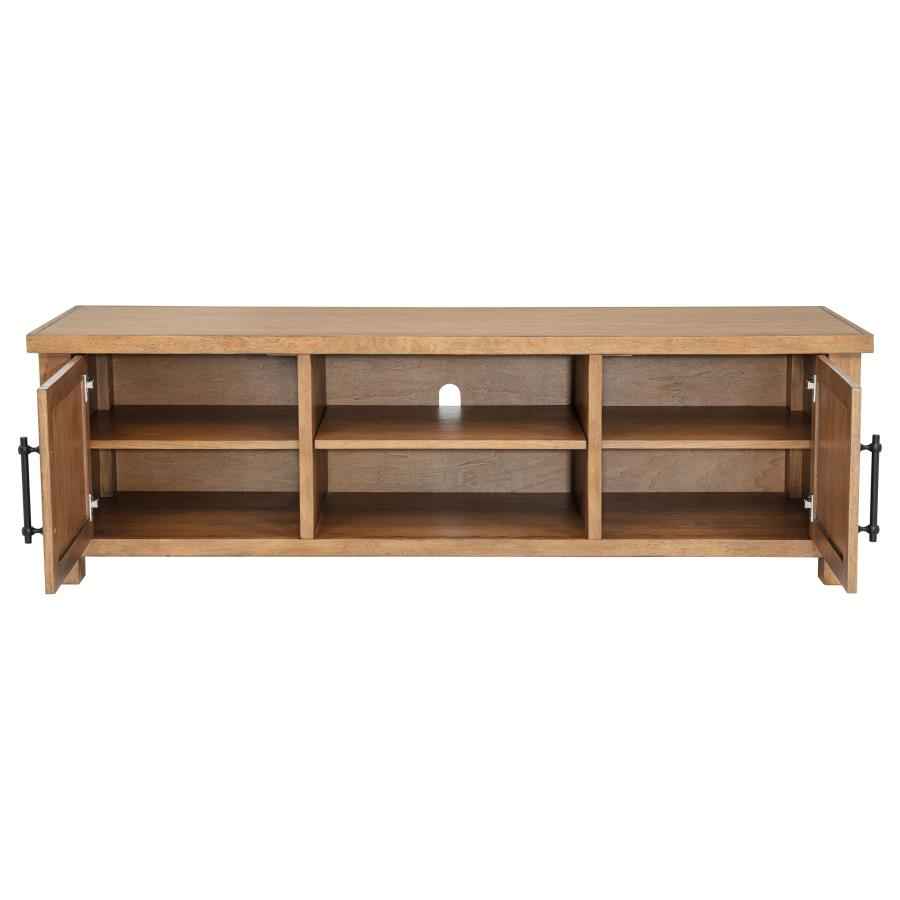 Beasley 2-Door 71-Inch Wood TV Stand Media Console Golden Oak - Home & Sleep Outlet