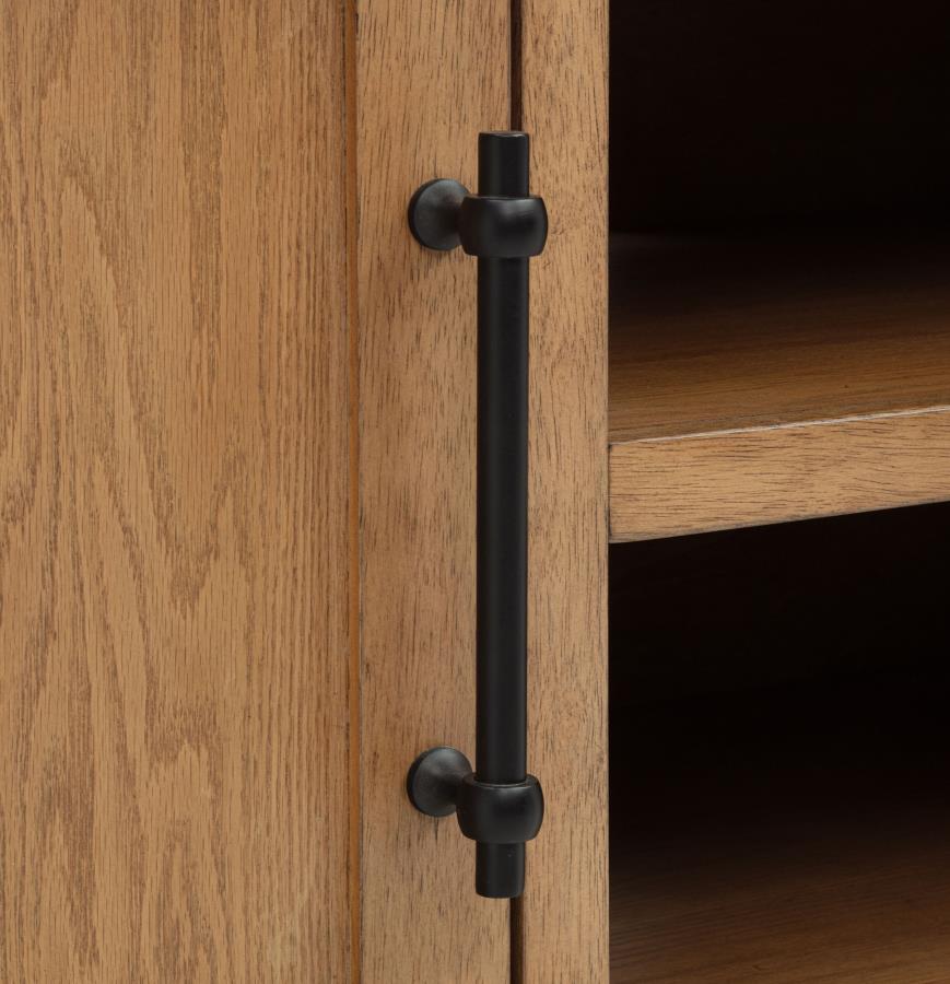 Home & Sleep Outlet - Beasley 2-Door 71-Inch Wood TV Stand Media Console Golden Oak