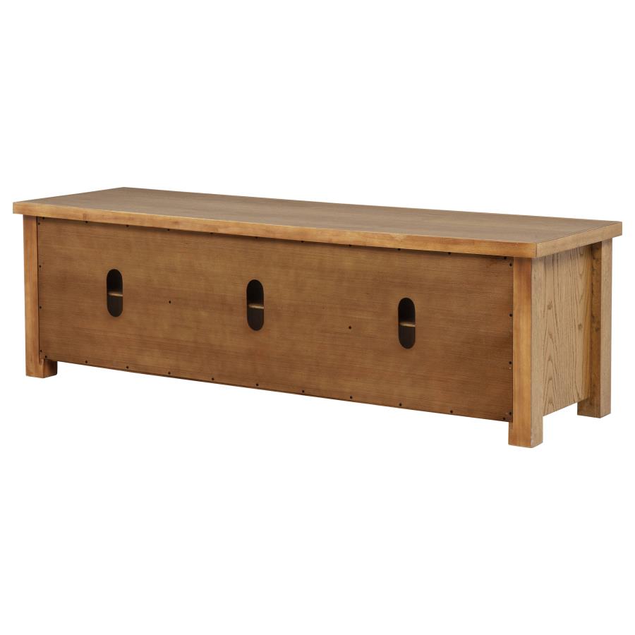 Beasley 2-Door 71-Inch Wood TV Stand Media Console Golden Oak - Home & Sleep Outlet