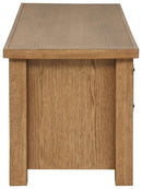 Beasley 2-Door 71-Inch Wood TV Stand Media Console Golden Oak - Home & Sleep Outlet