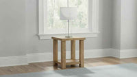 Beasley Square Wood End Side Table With Shelf Golden Oak - Home & Sleep Outlet