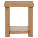 Beasley Square Wood End Side Table With Shelf Golden Oak - Home & Sleep Outlet
