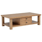 Home & Sleep Outlet - Beasley 2-Drawer Wood Coffee Table Golden Oak