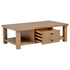 Home & Sleep Outlet - Beasley 2-Drawer Wood Coffee Table Golden Oak