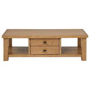 Beasley 2-Drawer Wood Coffee Table Golden Oak - Home & Sleep Outlet