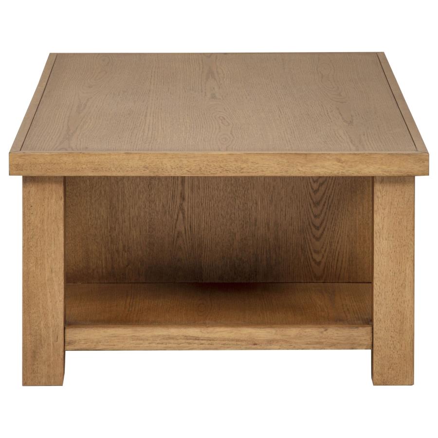 Beasley 2-Drawer Wood Coffee Table Golden Oak - Home & Sleep Outlet