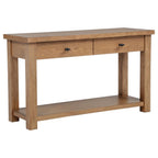 Home & Sleep Outlet - Beasley 2-Drawer Wood Console Table Golden Oak