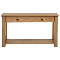 Beasley 2-Drawer Wood Console Table Golden Oak - Home & Sleep Outlet