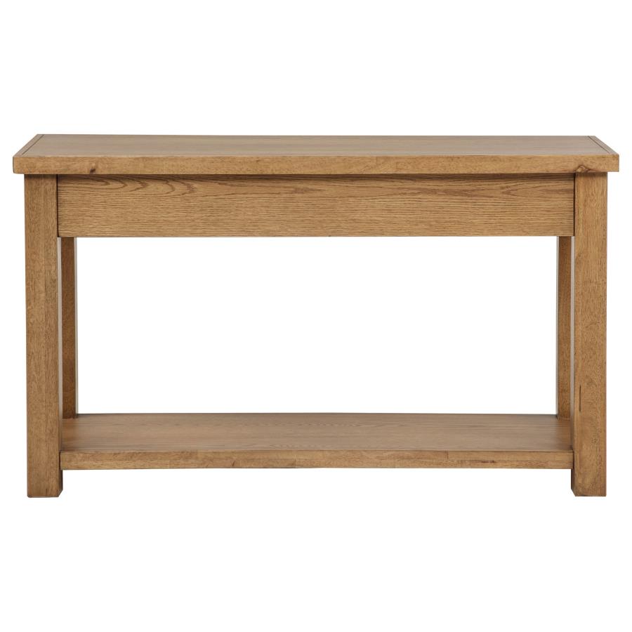 Beasley 2-Drawer Wood Console Table Golden Oak - Home & Sleep Outlet