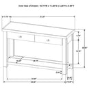 Beasley 2-Drawer Wood Console Table Golden Oak - Home & Sleep Outlet
