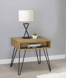 Fanning Engineered Wood Side End Table Golden Oak - Home & Sleep Outlet