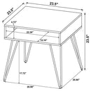 Fanning Engineered Wood Side End Table Golden Oak - Home & Sleep Outlet