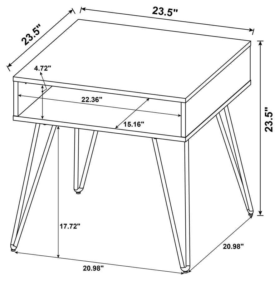 Fanning Engineered Wood Side End Table Golden Oak - Home & Sleep Outlet