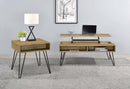 Fanning Engineered Wood Side End Table Golden Oak - Home & Sleep Outlet