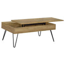 Fanning 2-piece Lift Top Coffee and End Table Set Golden Oak - Home & Sleep Outlet