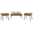 Fanning 3-piece Lift Top Coffee and End Table Set Golden Oak - Home & Sleep Outlet