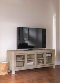 Solano 71-inch 2-door TV Stand Media Console Weathered Mango - Home & Sleep Outlet