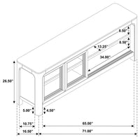 Solano 71-inch 2-door TV Stand Media Console Weathered Mango - Home & Sleep Outlet