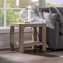 Solano Square Wood Side End Table with Shelf Weathered Mango - Home & Sleep Outlet
