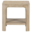Solano Square Wood Side End Table with Shelf Weathered Mango - Home & Sleep Outlet