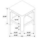 Solano Square Wood Side End Table with Shelf Weathered Mango - Home & Sleep Outlet