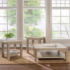 Home & Sleep Outlet - Solano 3-piece Square Coffee Table Set Weathered Mango