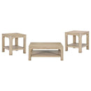 Solano 3-piece Square Coffee Table Set Weathered Mango - Home & Sleep Outlet