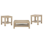 Home & Sleep Outlet - Solano 3-piece Square Coffee Table Set Weathered Mango
