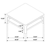 Home & Sleep Outlet - Solano 3-piece Square Coffee Table Set Weathered Mango