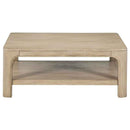 Solano Square Wood Cocktail Coffee Table Weathered Mango - Home & Sleep Outlet