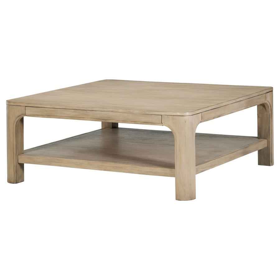 Solano Square Wood Cocktail Coffee Table Weathered Mango - Home & Sleep Outlet