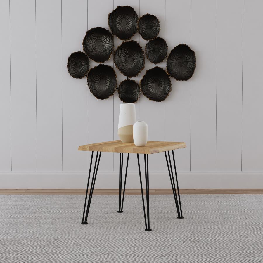 Home & Sleep Outlet - Zander Square Wood Top Coffee Table Natural Brown