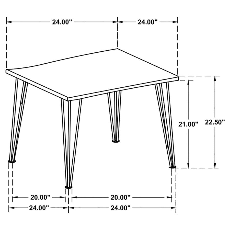 Home & Sleep Outlet - Zander Square Wood Top Coffee Table Natural Brown