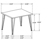 Home & Sleep Outlet - Zander Square Wood Top Coffee Table Natural Brown