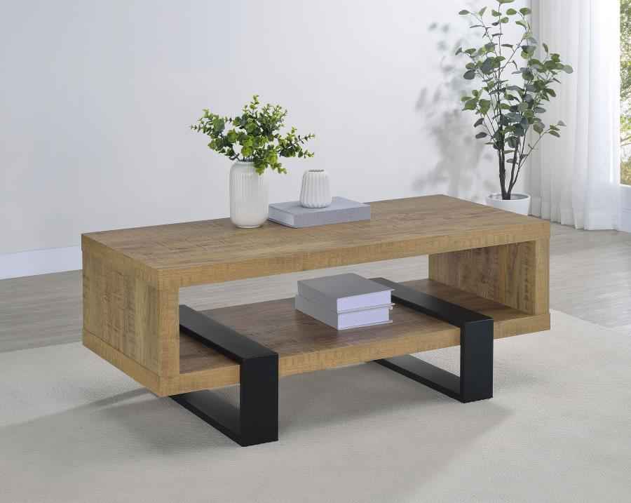 Dinard Engineered Wood Cocktail Coffee Table Mango - Home & Sleep Outlet