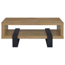 Dinard Engineered Wood Cocktail Coffee Table Mango - Home & Sleep Outlet