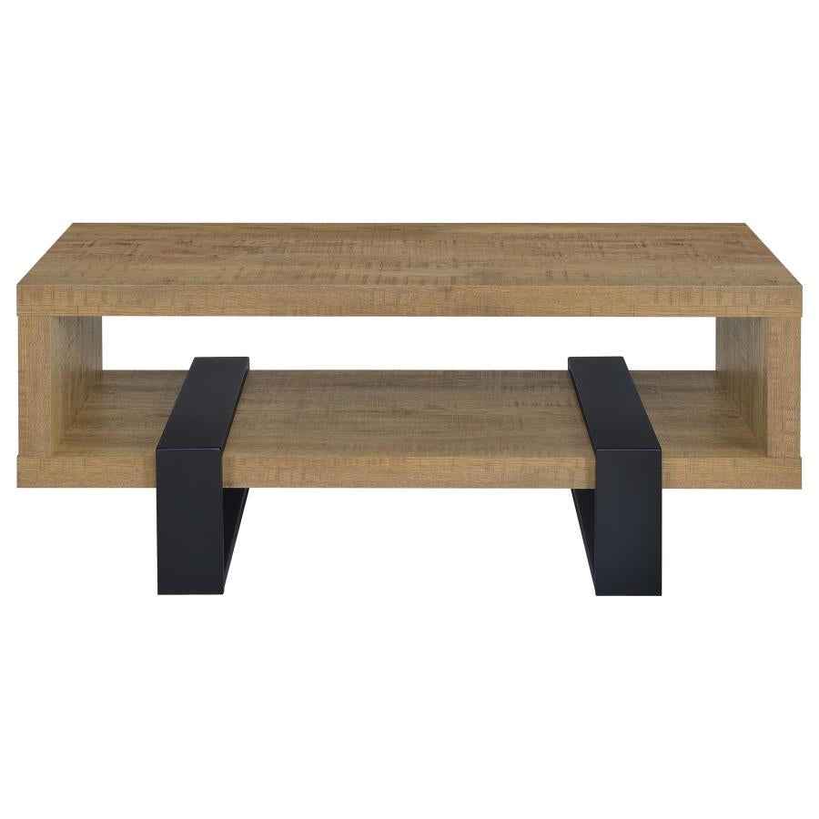 Dinard Engineered Wood Cocktail Coffee Table Mango - Home & Sleep Outlet