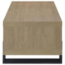 Dinard Engineered Wood Cocktail Coffee Table Latte - Home & Sleep Outlet