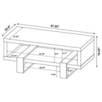 Home & Sleep Outlet - Dinard Engineered Wood Cocktail Coffee Table Latte