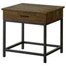 Byers 1-drawer Square Engineered Wood End Table Brown Oak - Home & Sleep Outlet