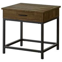 Byers 1-drawer Square Engineered Wood End Table Brown Oak - Home & Sleep Outlet