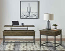 Byers 2-piece Lift Top Coffee and End Table Set Brown Oak - Home & Sleep Outlet