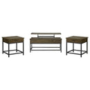 Byers 3-piece Lift Top Coffee and End Table Set Brown Oak - Home & Sleep Outlet